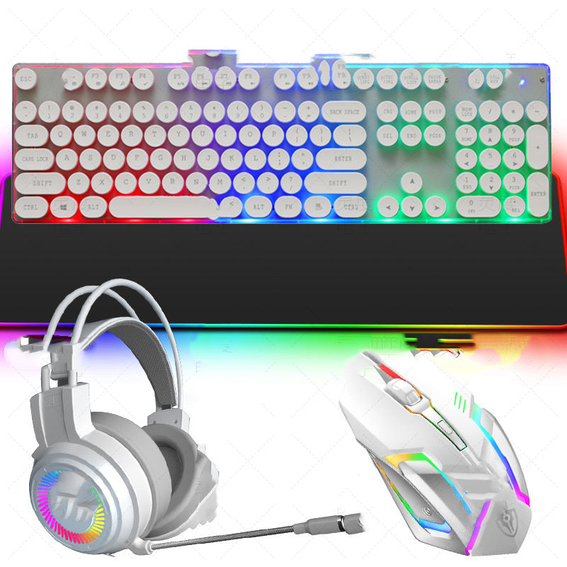 Punk Keyboard And Mouse Set Headset Four-piece Mouse And Keyboard Set