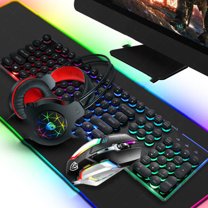 Punk Keyboard And Mouse Set Headset Four-piece Mouse And Keyboard Set